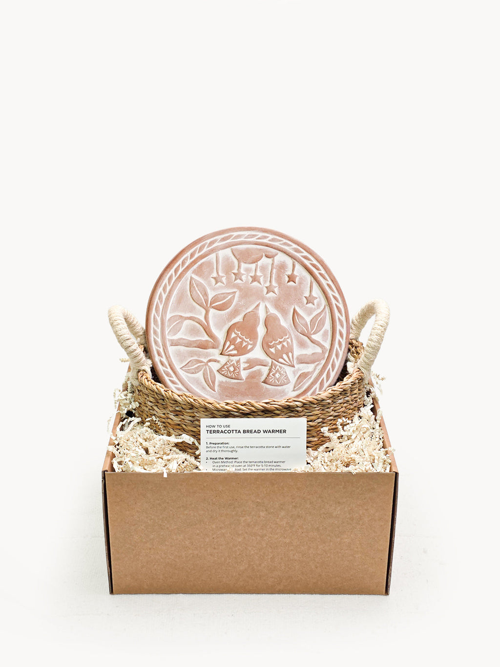 Bread Warmer & Basket - Lovebirds Round