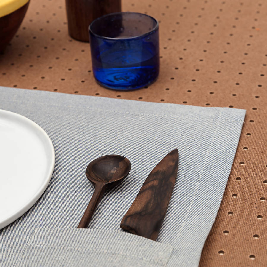 Blue Placemats with Pocket (Set of 4)
