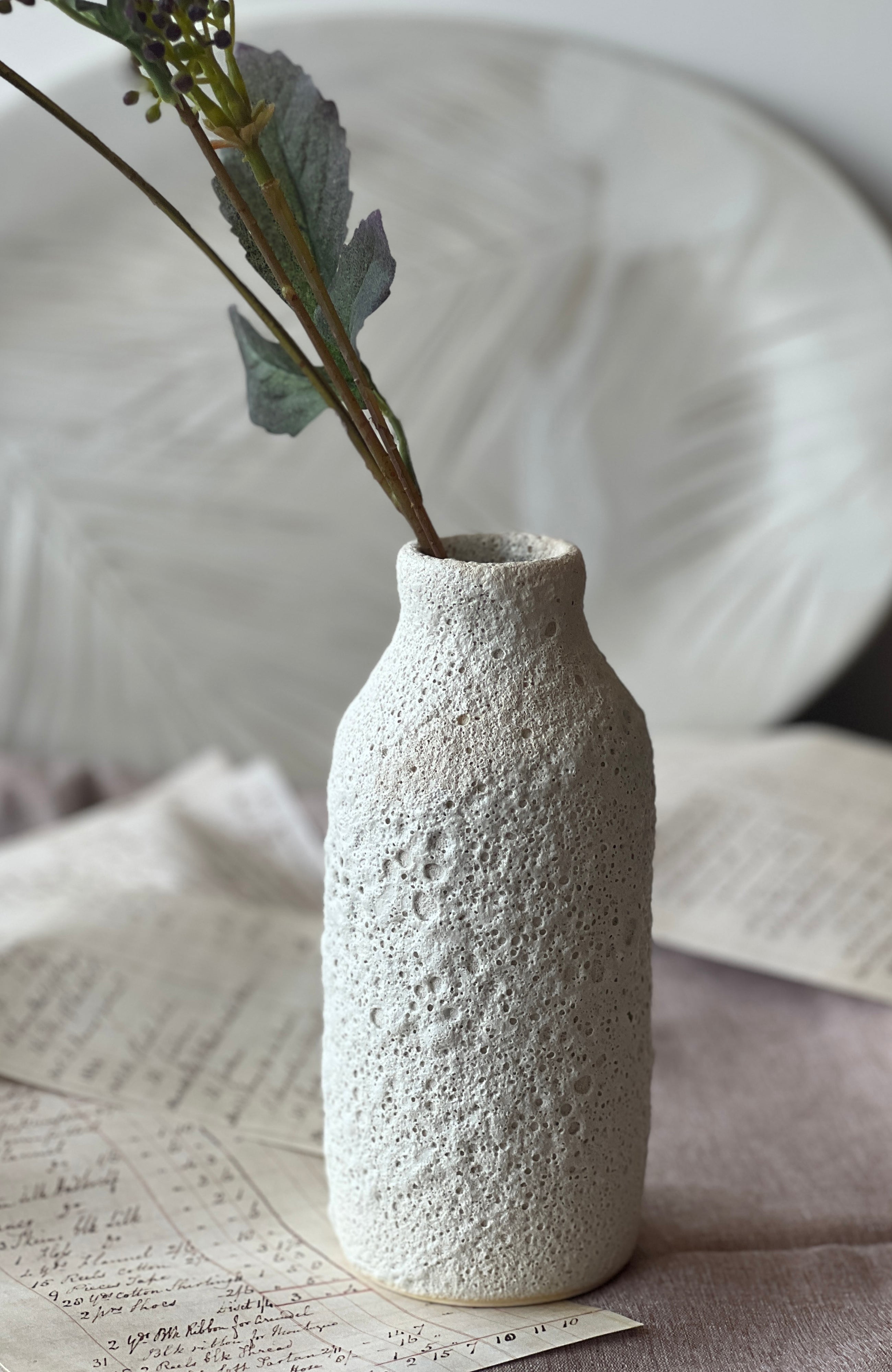 White Crater Vases