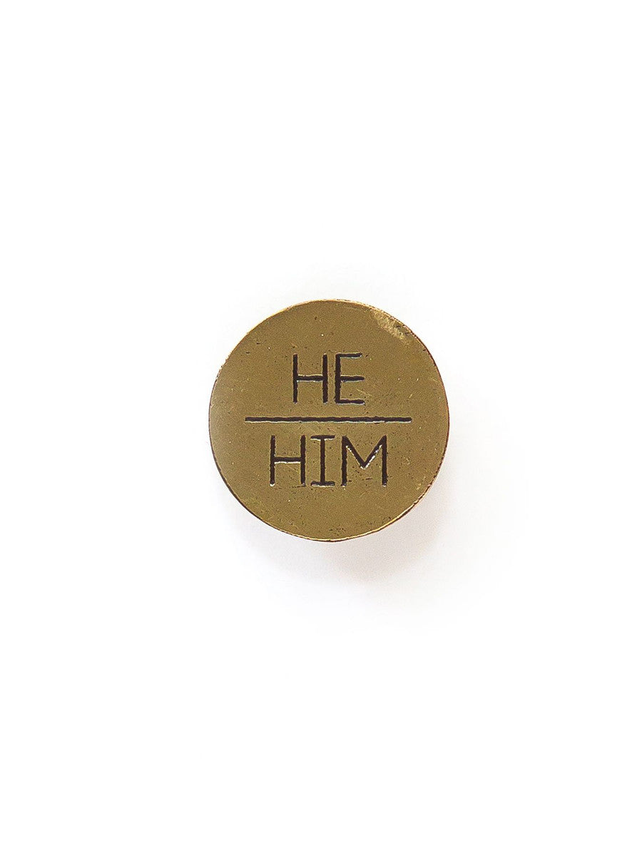 Brass Pronoun Pins
