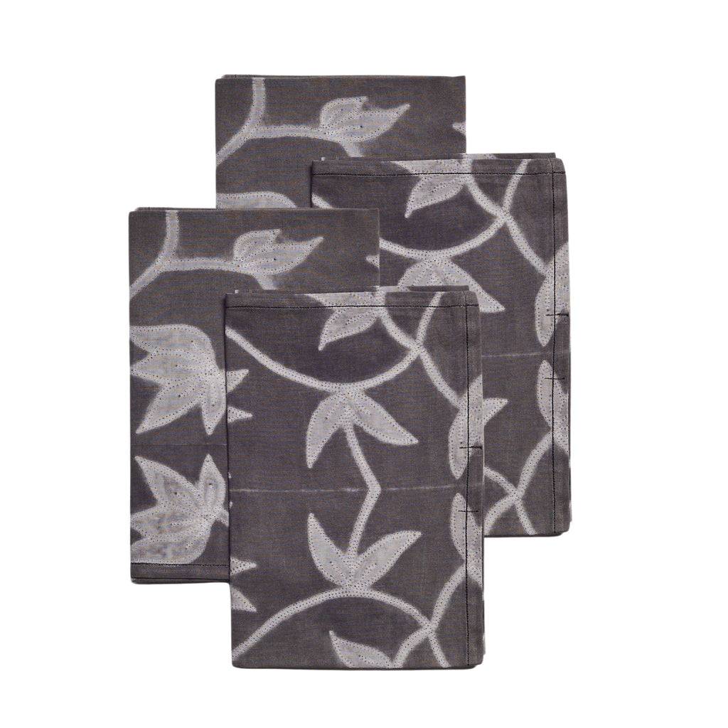 Folio Handcrafted Shibori Print Cotton Table Napkins (Set of 4 )