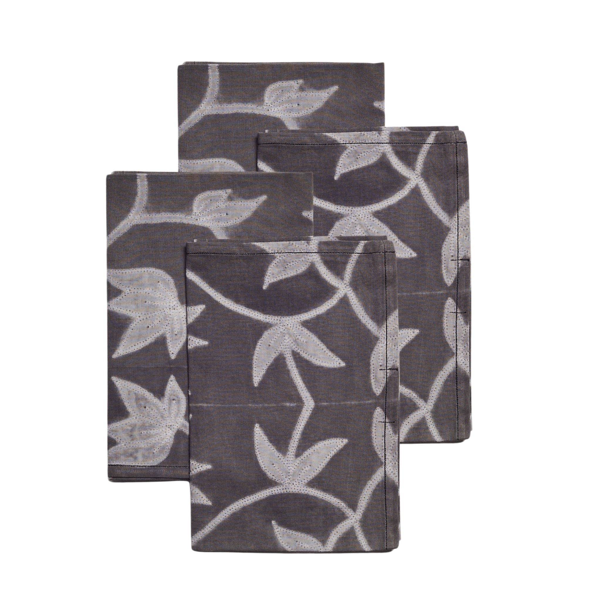 Folio Handcrafted Shibori Print Cotton Table Napkins (Set of 4 )