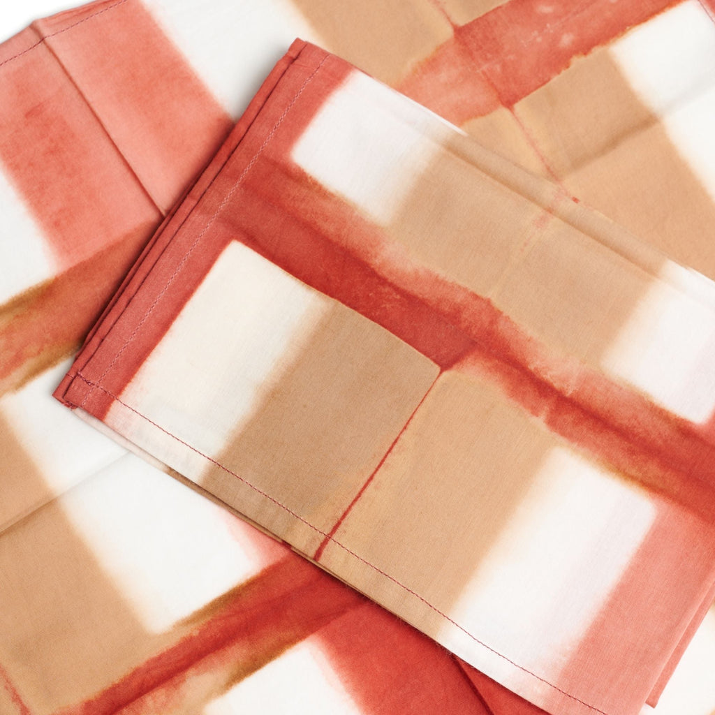 Chowk Cotton Hand Clamp Dye Artisanal Table Napkin (Set of 4)