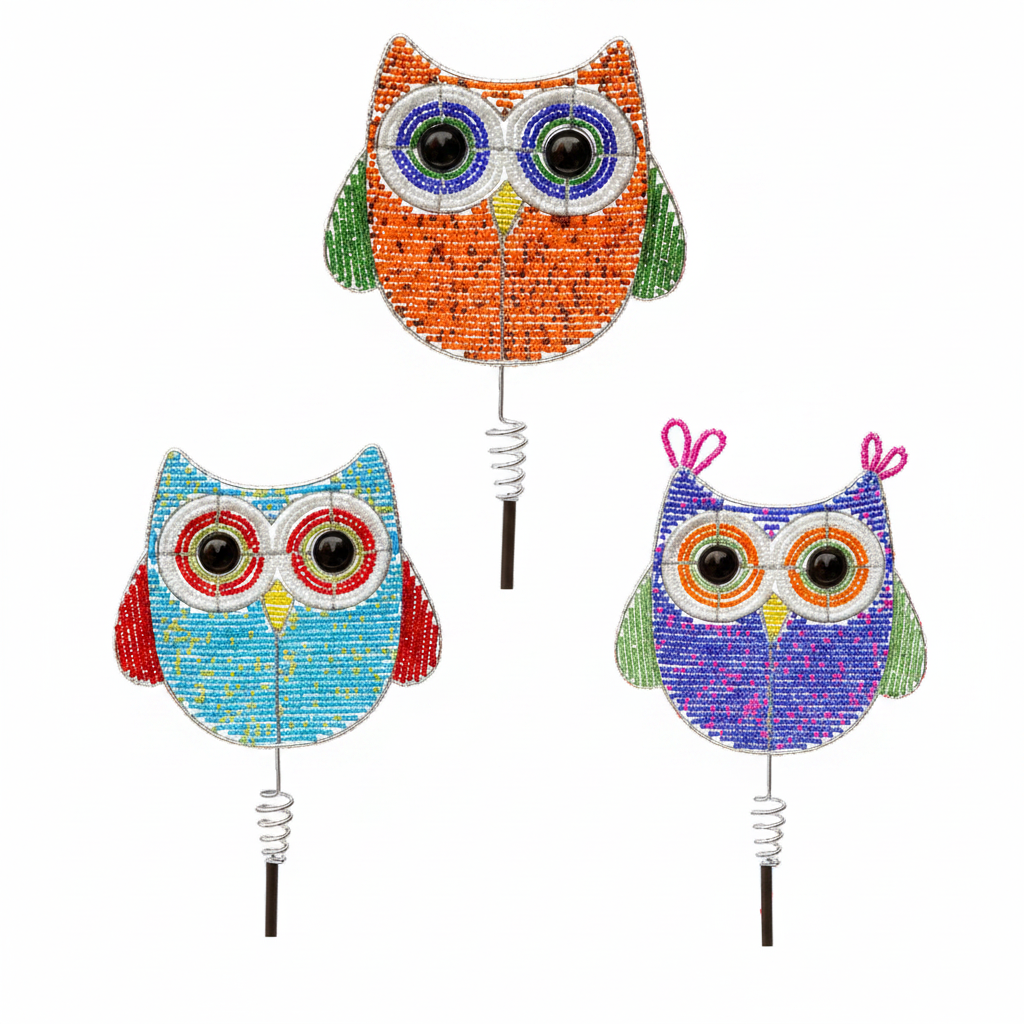 Owl Garden Stake (Assortment of 3)