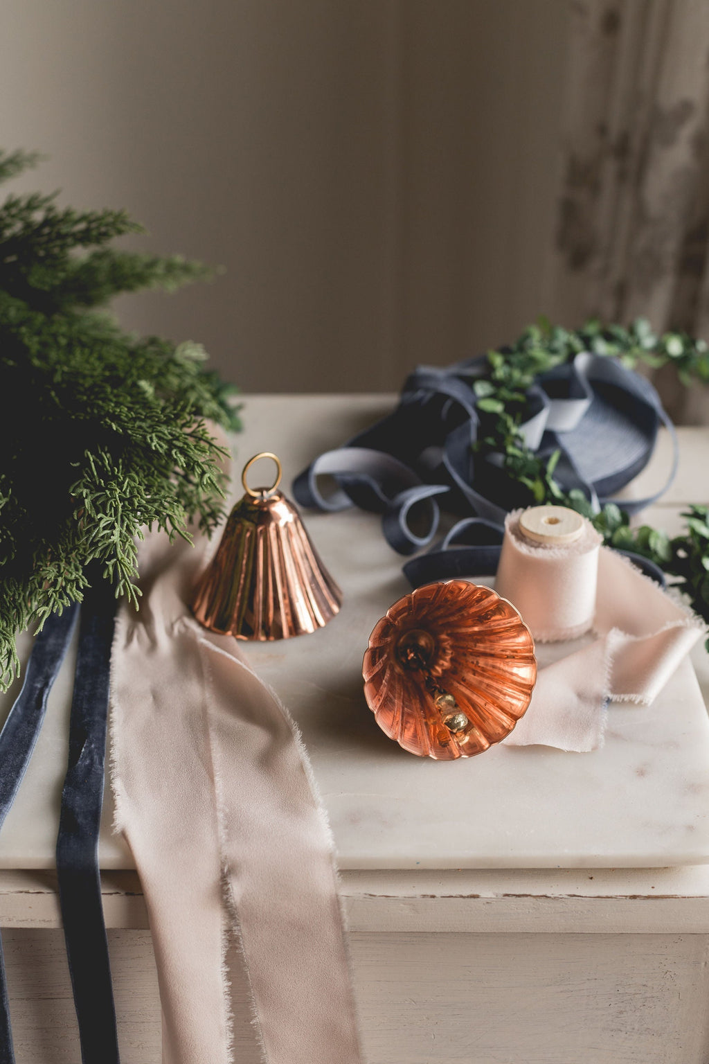 Copper Bell Ornaments (Set of 2 or 4)