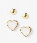 Rajani Heart Mother of Pearl Earring Set (Set of 2)