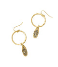 Ruchi Evil Eye Charm Hoop Earrings