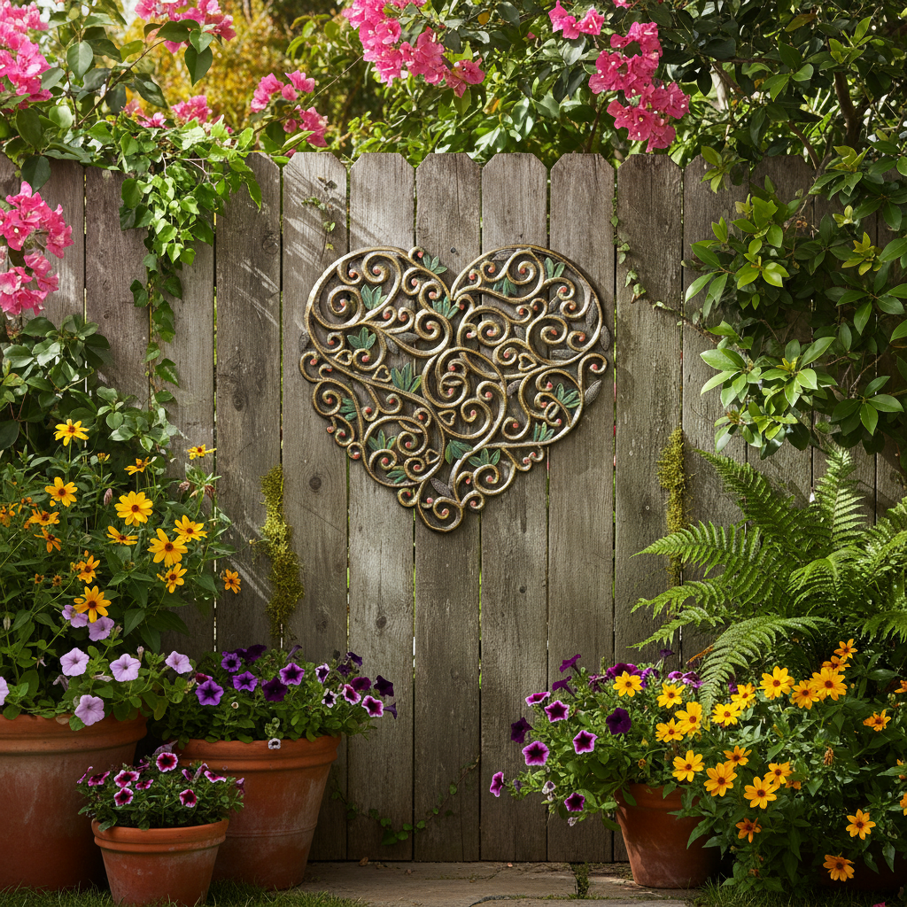 Painted Filigree Heart