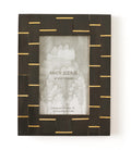 Andhera Dash Black Picture Frame - Hand Carved Horn & Brass (4x6)