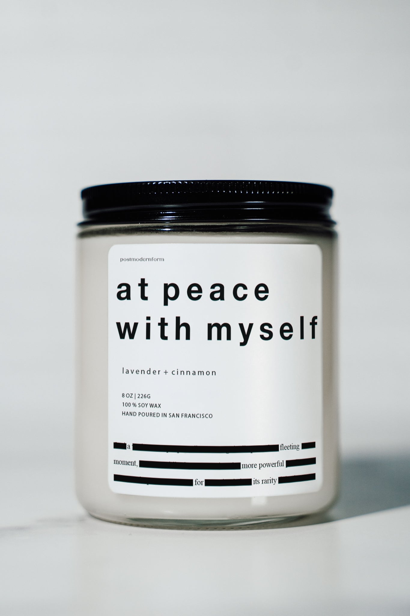 At Peace with Myself Candle - Lavender & Cinnamon