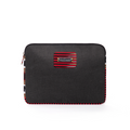 Zipped Patterned Black Canvas Laptop Case for 13" & 14"