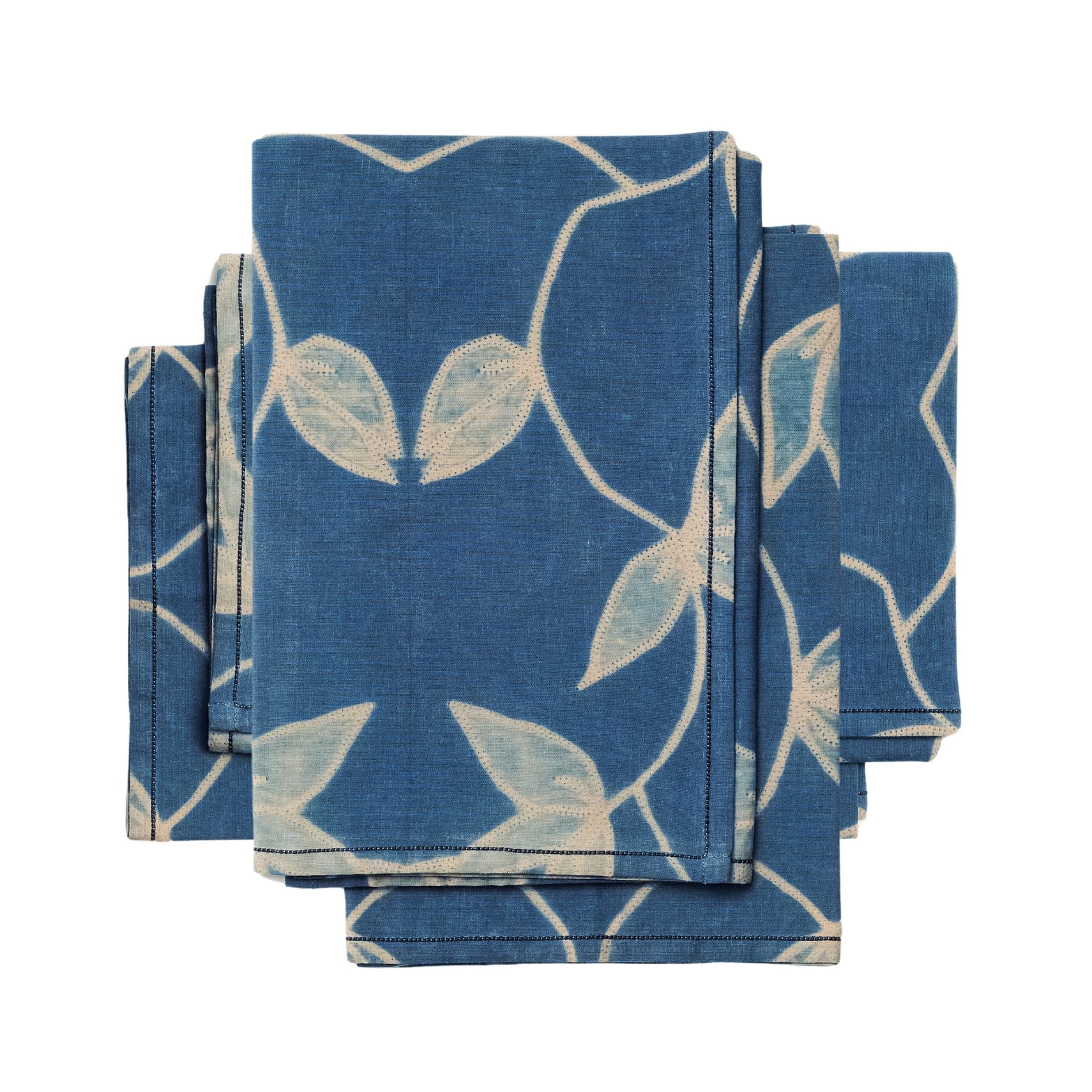 Folio Handcrafted Shibori Print Cotton Table Napkins (Set of 4 )