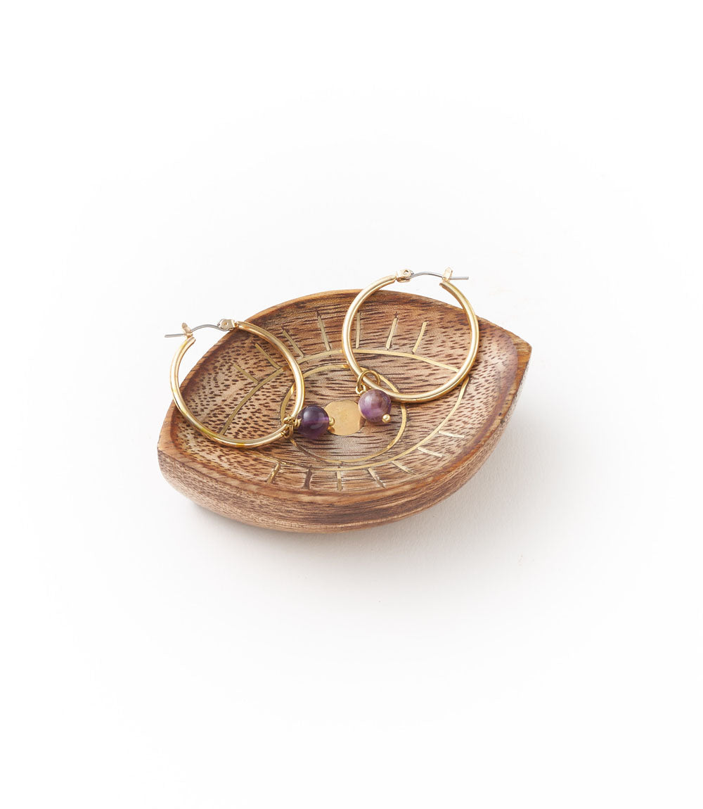 Drishti Evil Eye Trinket Dish with Brass Inlay