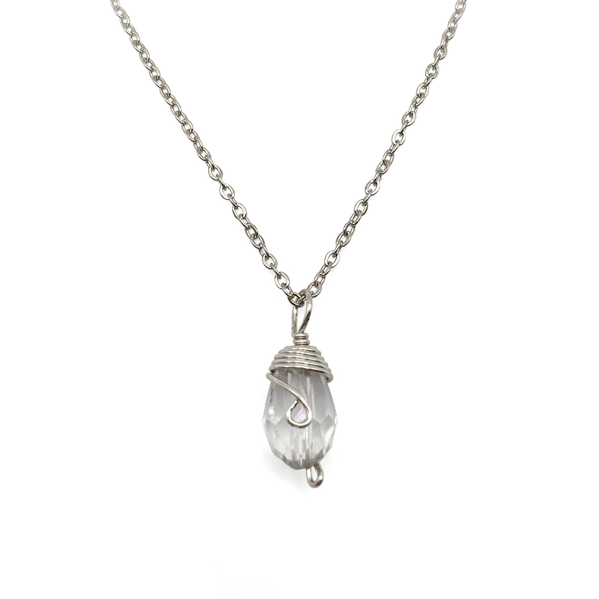 Silver Birthstone Necklace