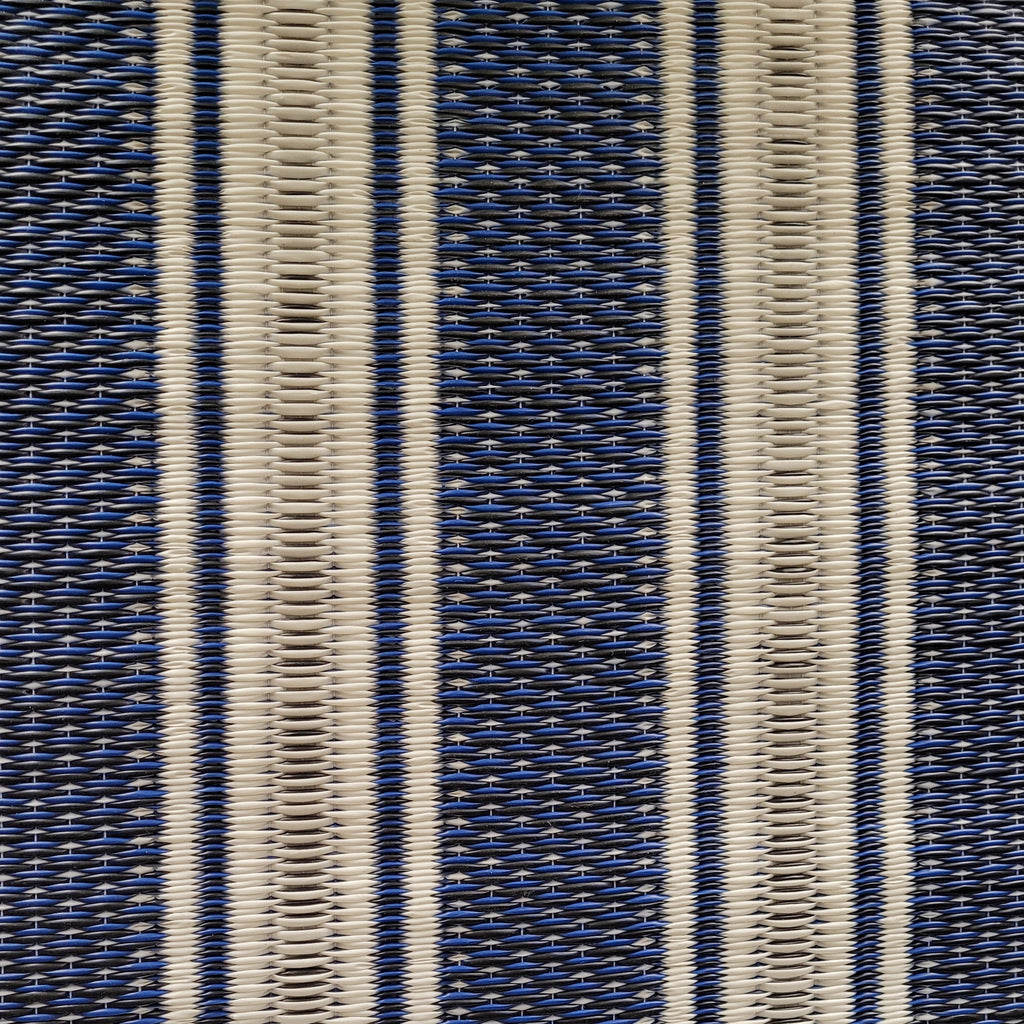 Vertical Stripe Blue & White Rug