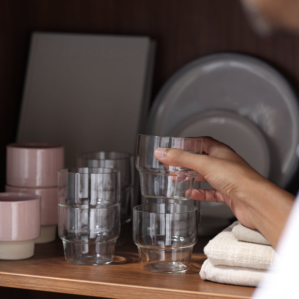 Stackable Glass Tumbler (Set of 4)