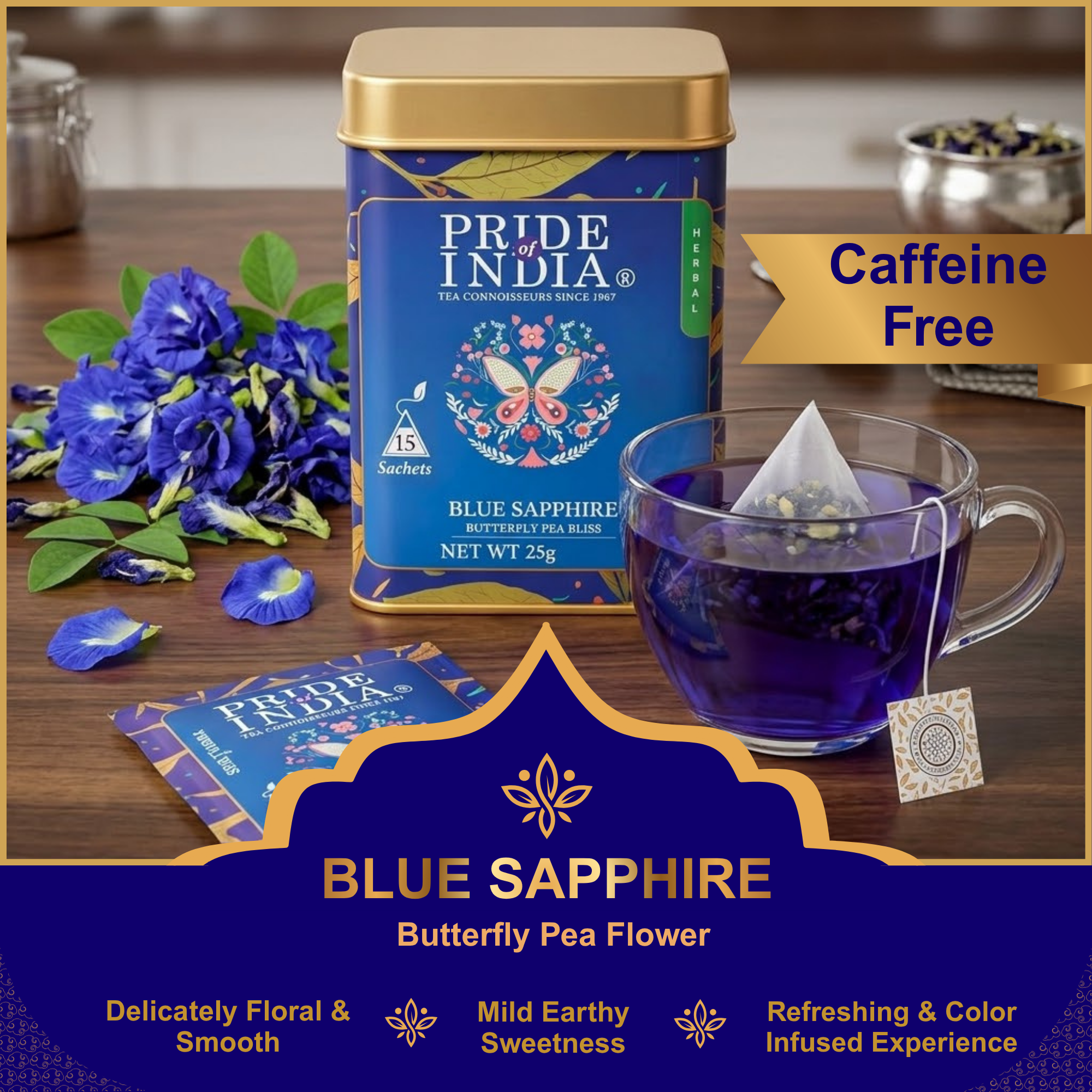 Blue Sapphire Butterfly Pea Bliss Tea Bags