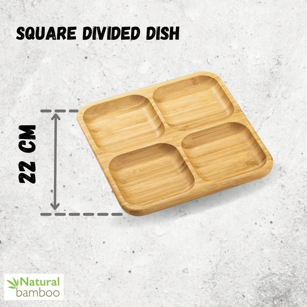 Bamboo Square Divided Dish