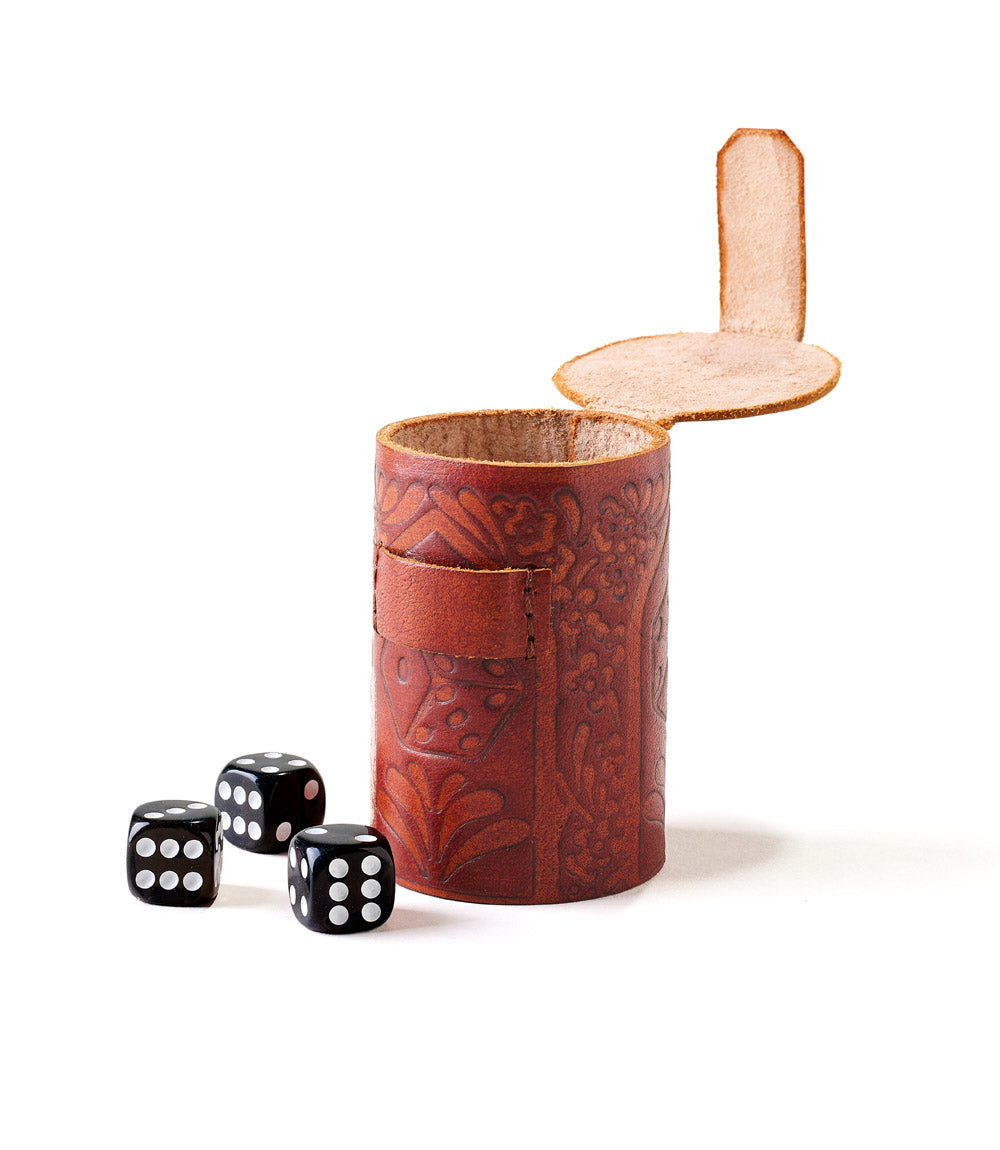 Leather Dice Cup Set (6 Dice)