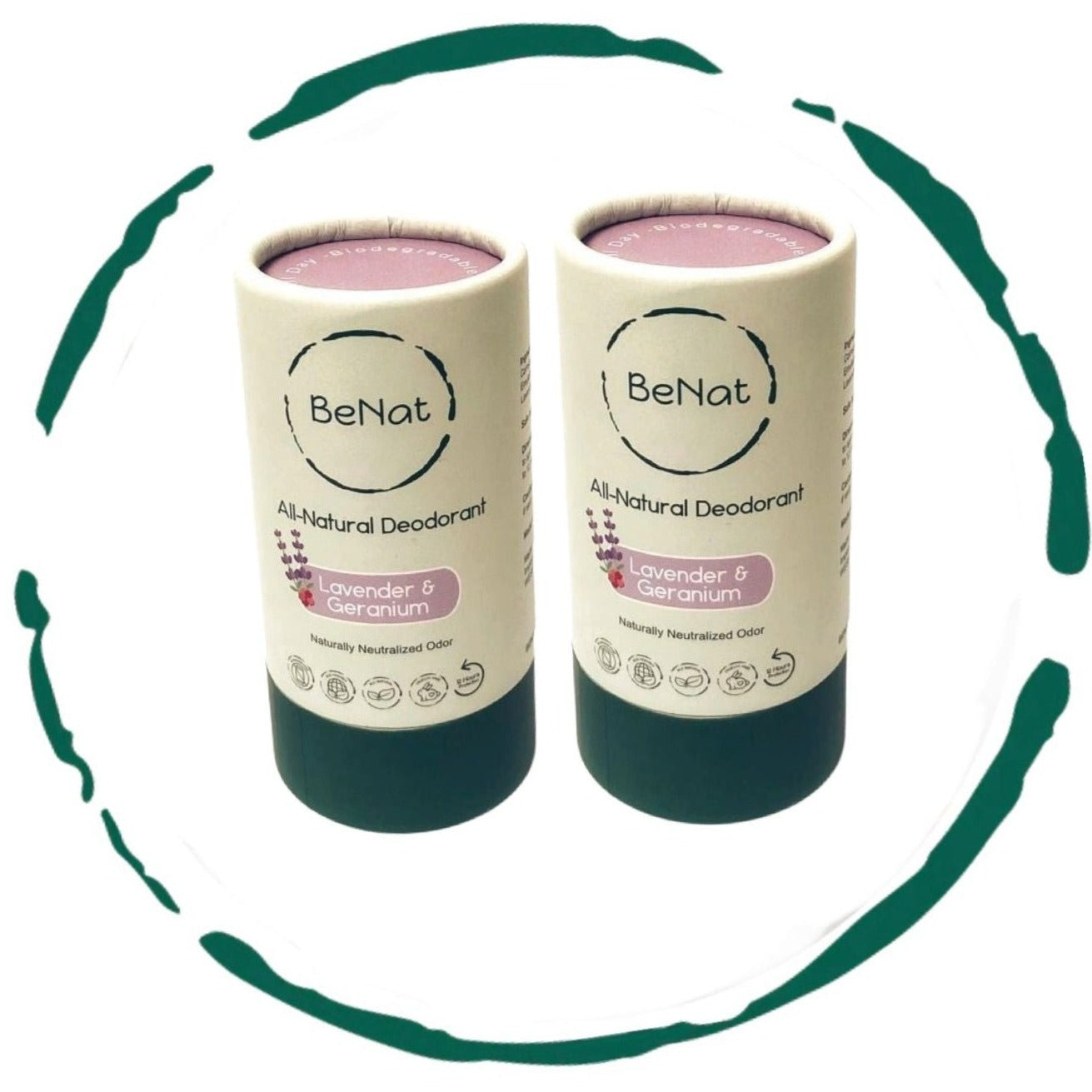 All-Natural Plastic-Free Deodorants (2-Pack)
