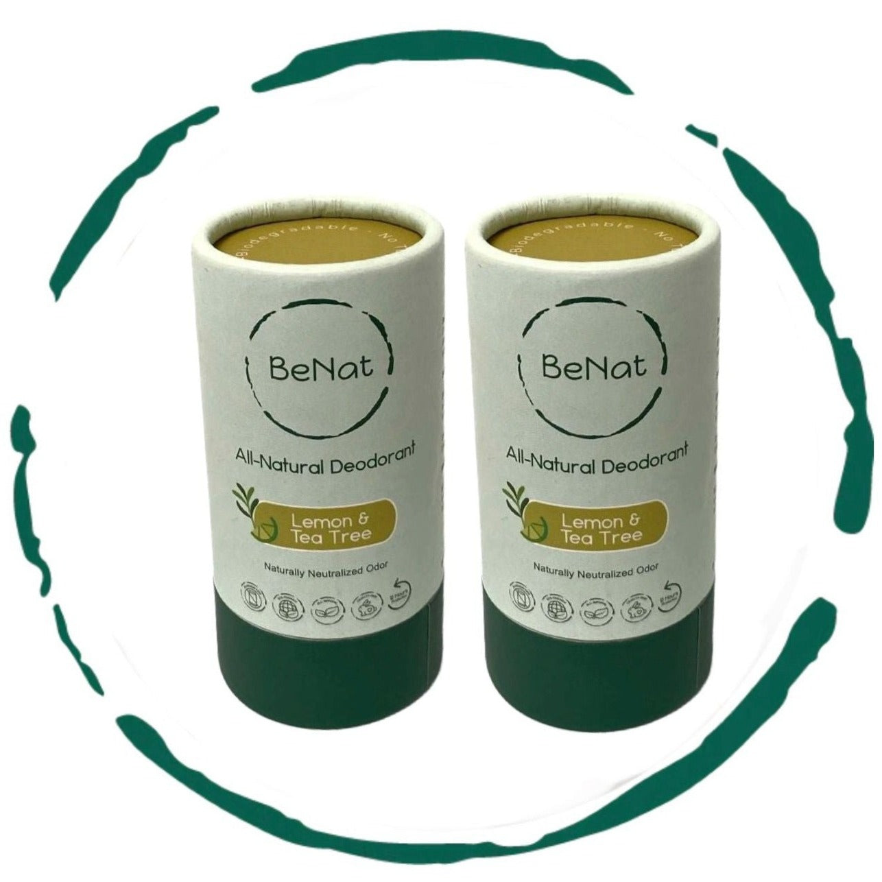 All-Natural Plastic-Free Deodorants (2-Pack)