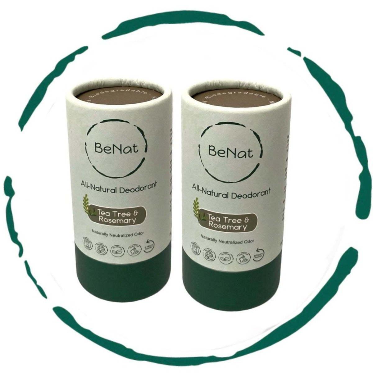 All-Natural Plastic-Free Deodorants (2-Pack)