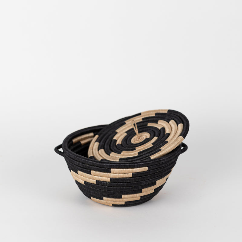 Woven Pot with Lid (Medium)