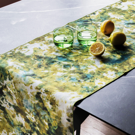 Green & Gold Marble Runner