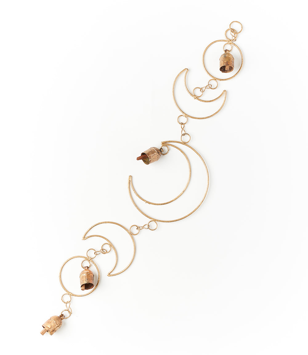 Indukala Large Moon Phase Bell Wind Chime