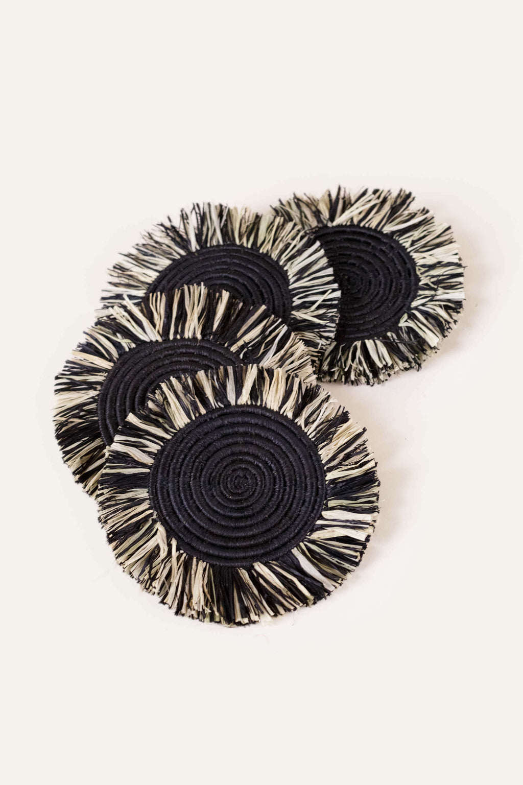 Raffia Fringe Coasters (Set of 4)