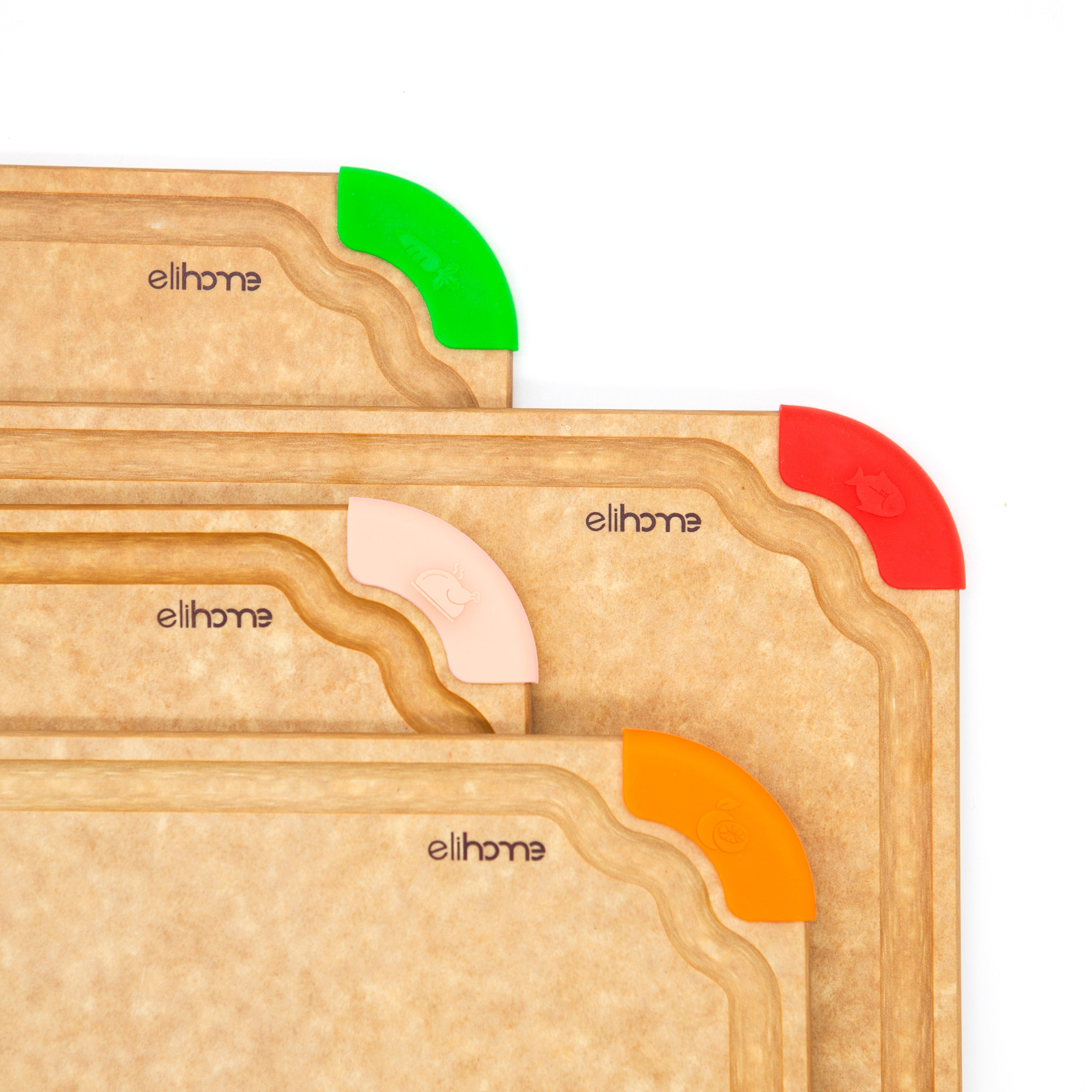 4-Piece Cutting Wise Cutting Board Set (S+M+L+XL)