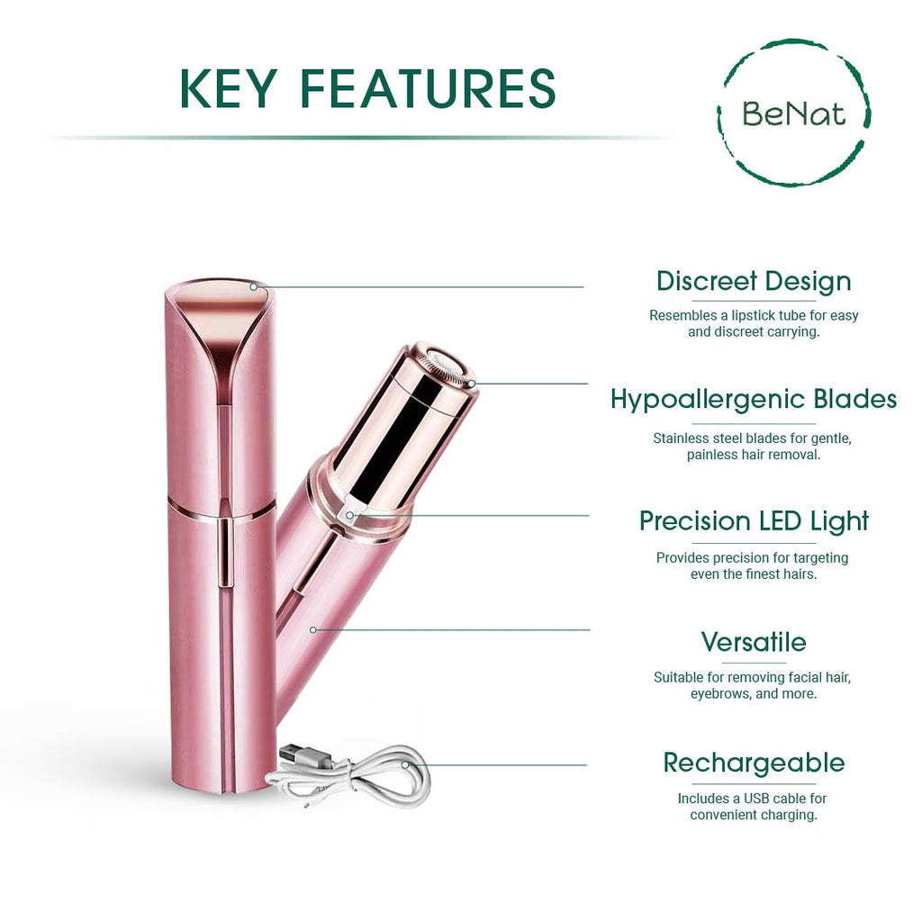 Rechargeable Facial & Eyebrow Hair Removers Set (2 Pack)