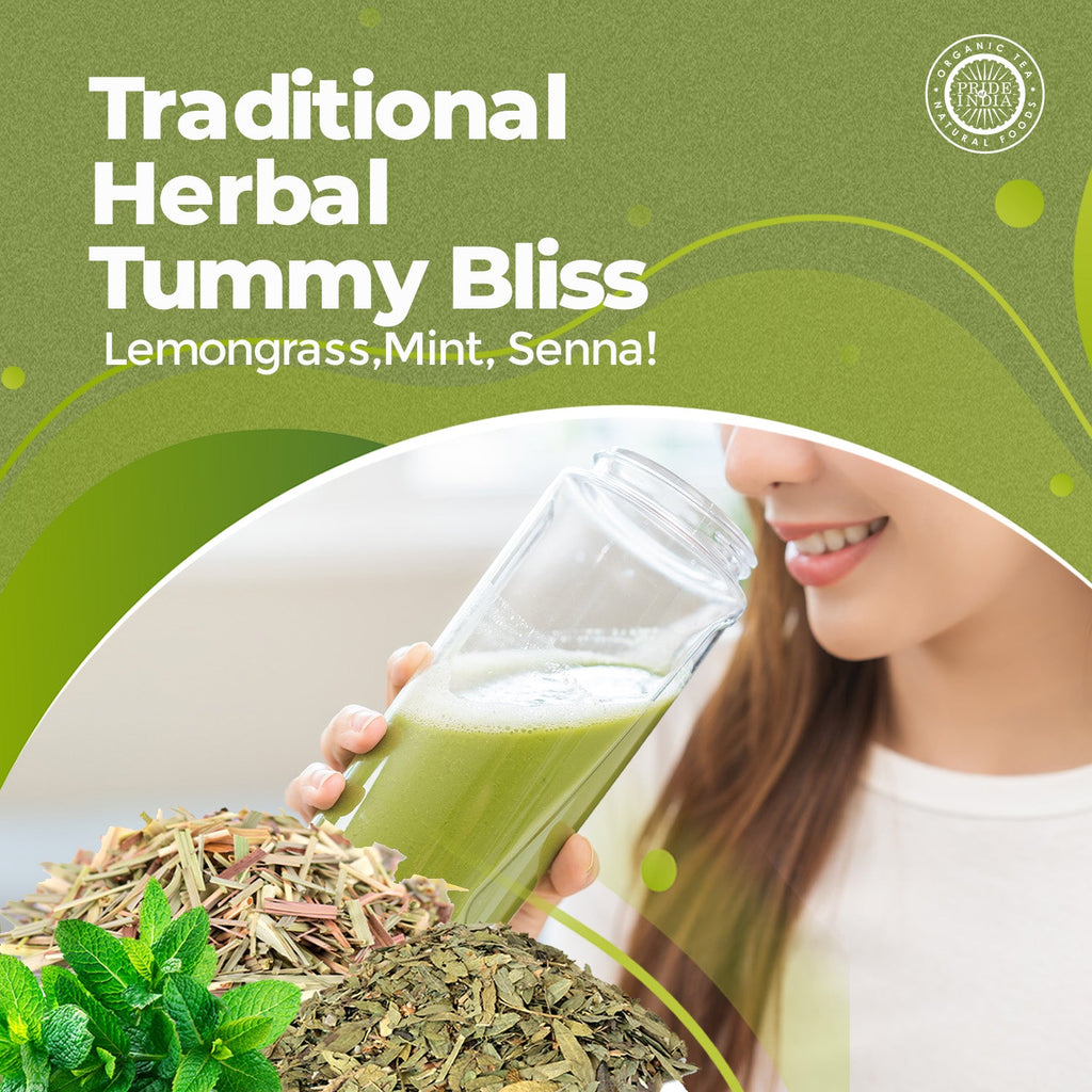 Digestive Health Trio - Whole Mint Leaf, Fine Cut Lemongrass & Whole Senna Herbal Tea Leaf (3-Pack)