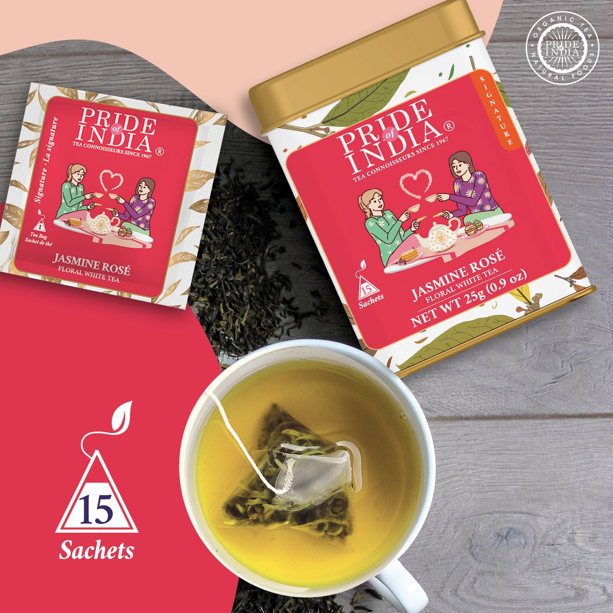 Floral White Tea Bags - Jasmine Rose