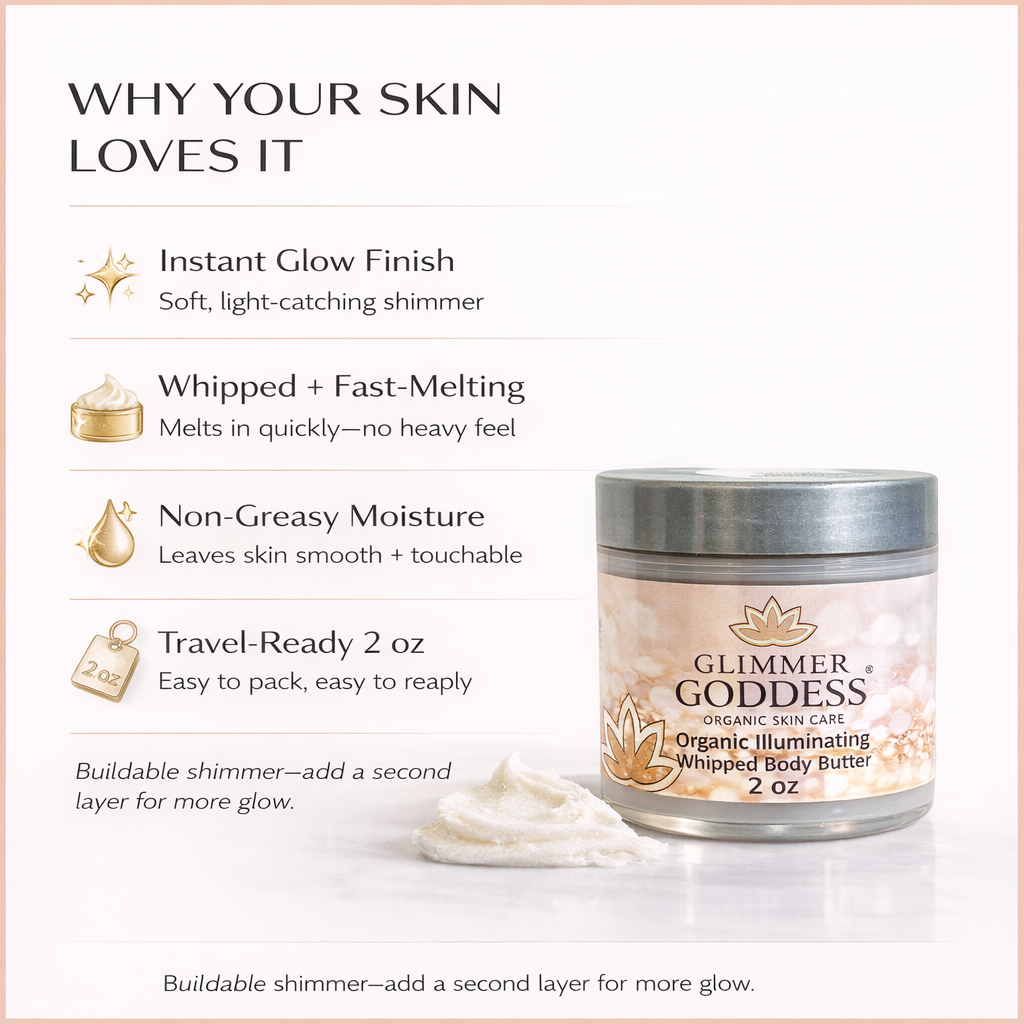 Organic Shimmer Body Butter – Travel Size (2oz)