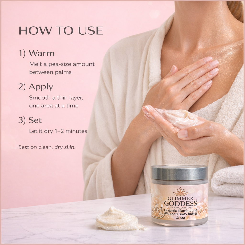 Organic Shimmer Body Butter – Travel Size (2oz)