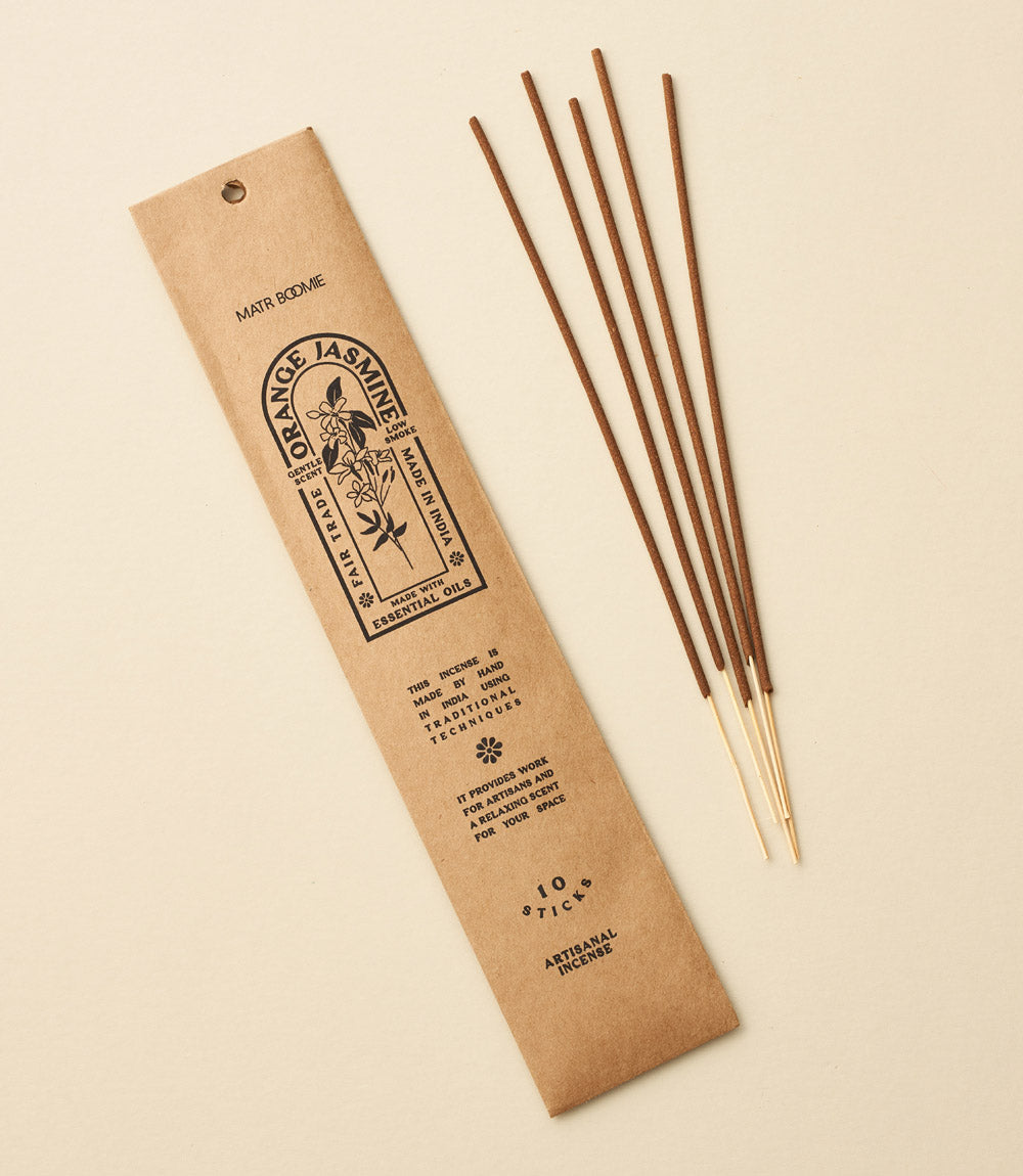 Orange Jasmine Incense (10 Sticks | Low Smoke)
