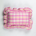 Archive NY Abigail Ruffle Plaid Pillow - Bubblegum