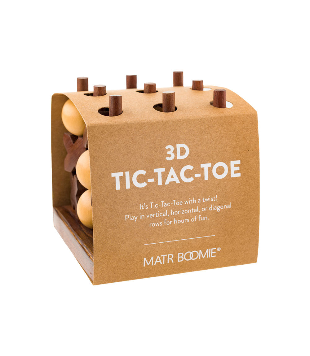 3D Tic-Tac-Toe Game Set (Handcrafted Wood)
