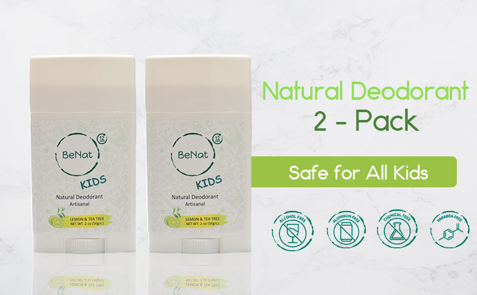 All-Natural Deodorants for Children & Teens (2-Pack)