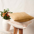 Nira Ochre Hand Spun Organic Cotton Handloom Pillow Cover