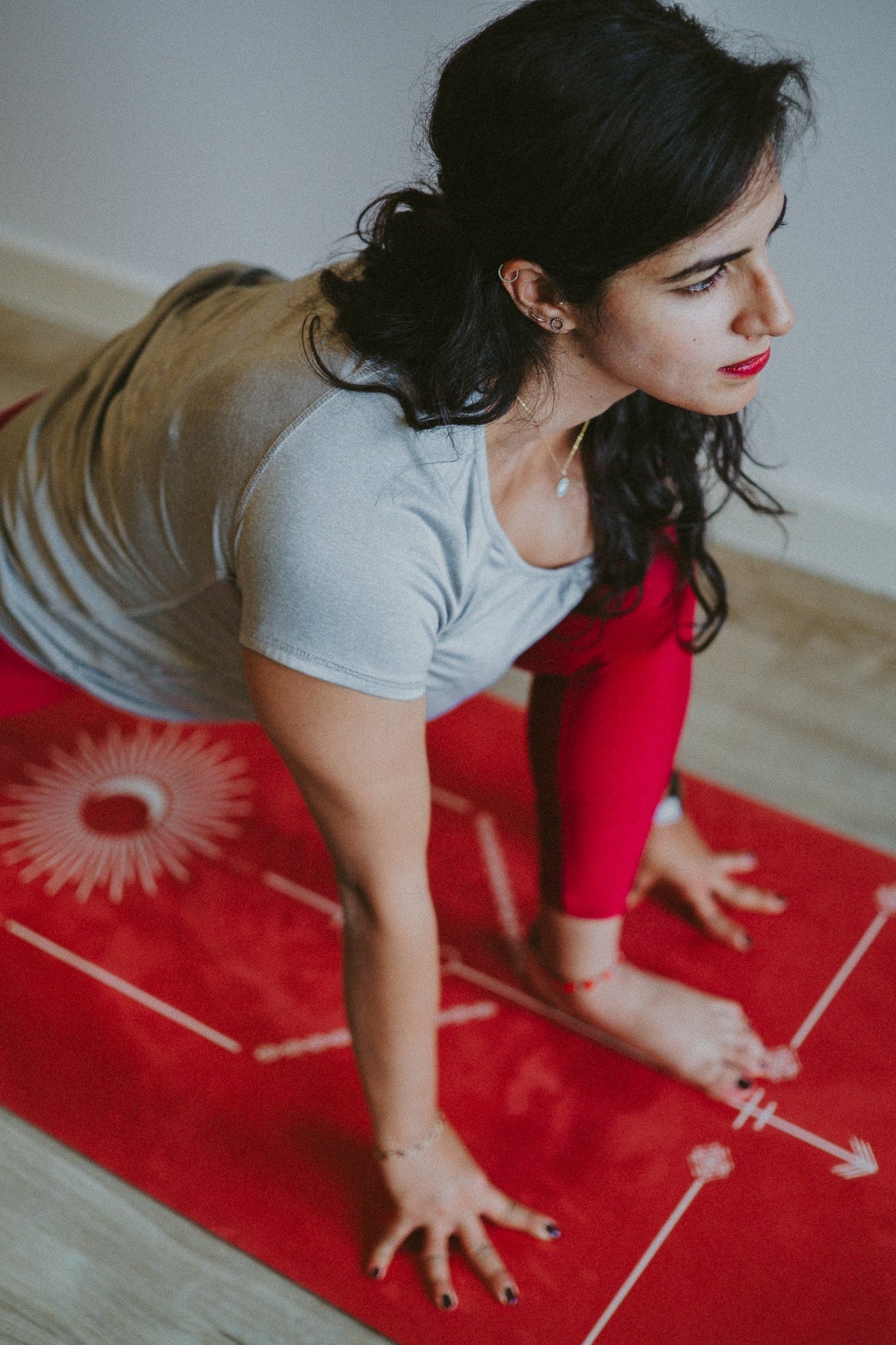 Sustainable Yoga Mat - Warrior Red Velvet