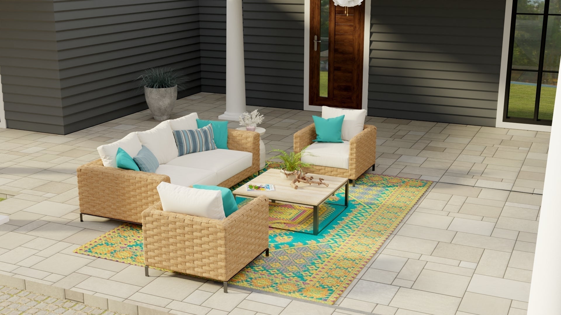 Turkish Aqua Rug
