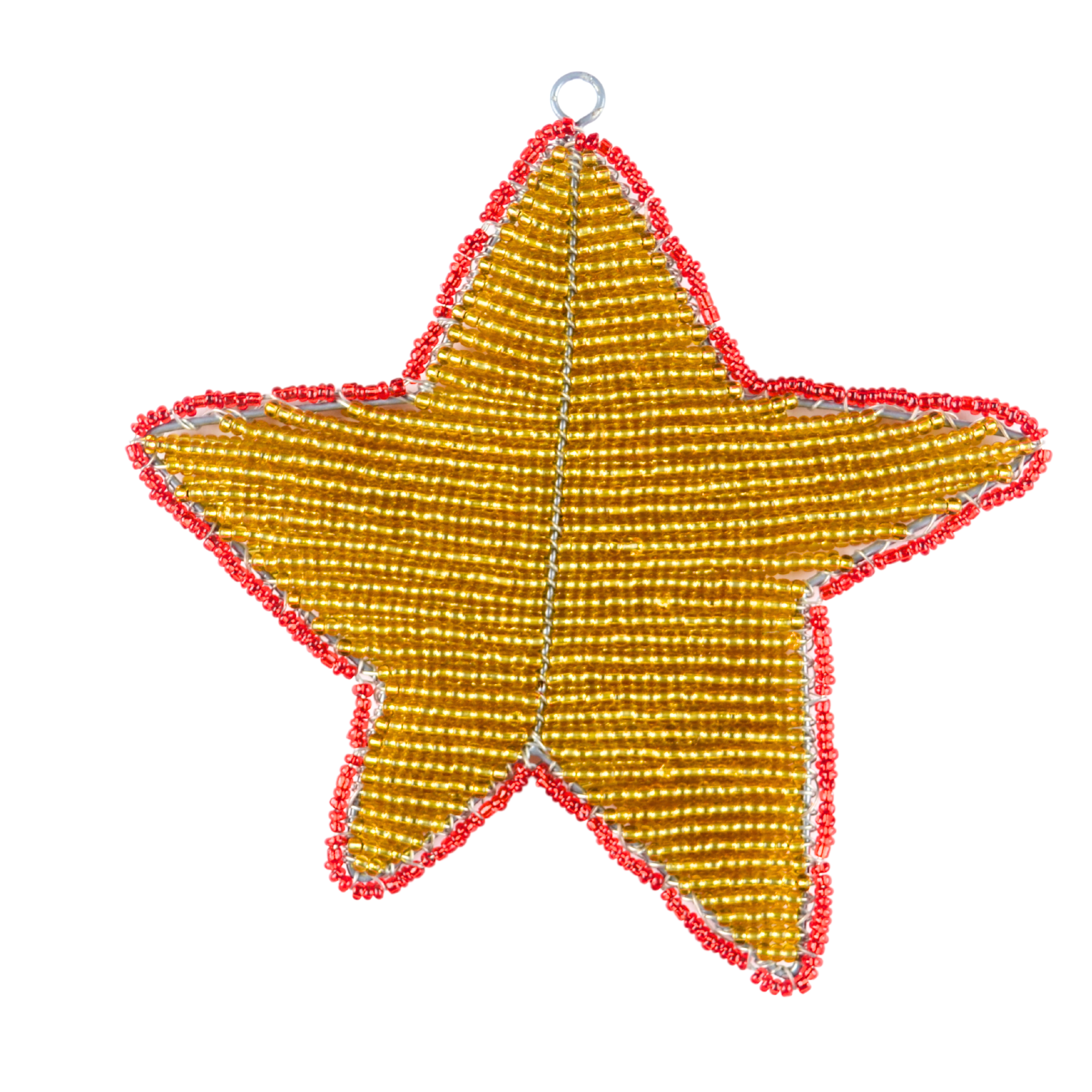 Assorted Handmade Beaded Star Ornament (Set of 3)