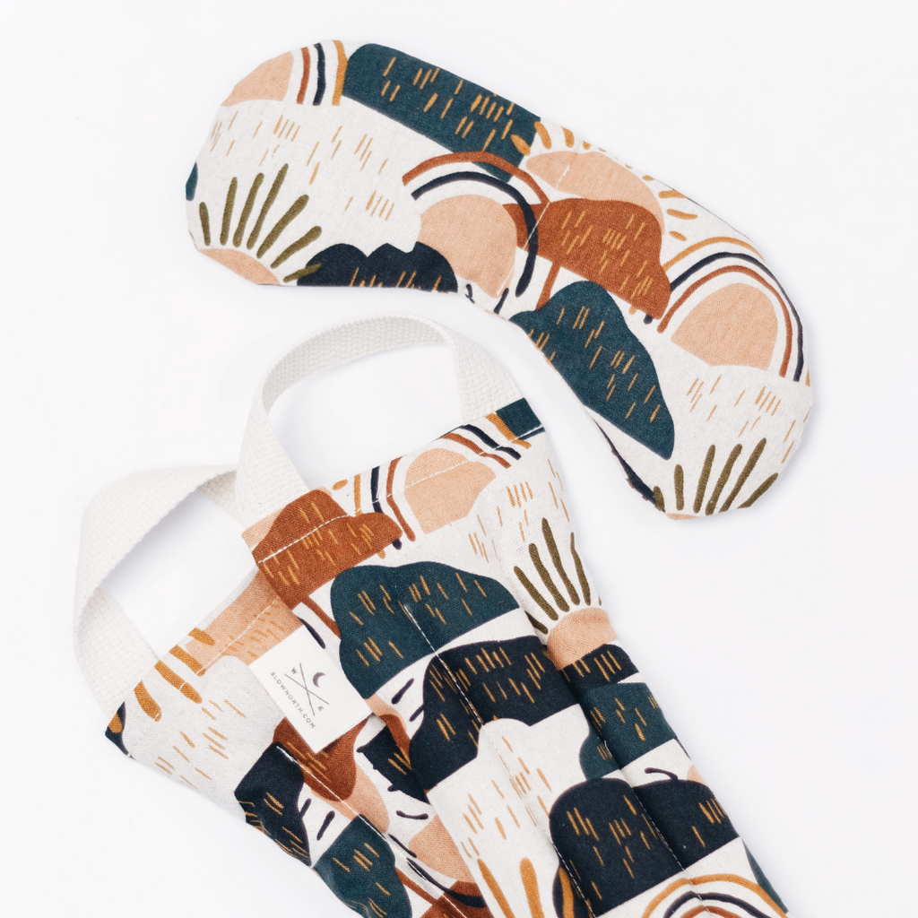 Eye Mask & Neck Wrap Bundle - Rainbow Hill