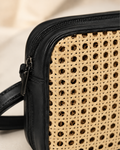 Vera Leather and Cane Belt Bag