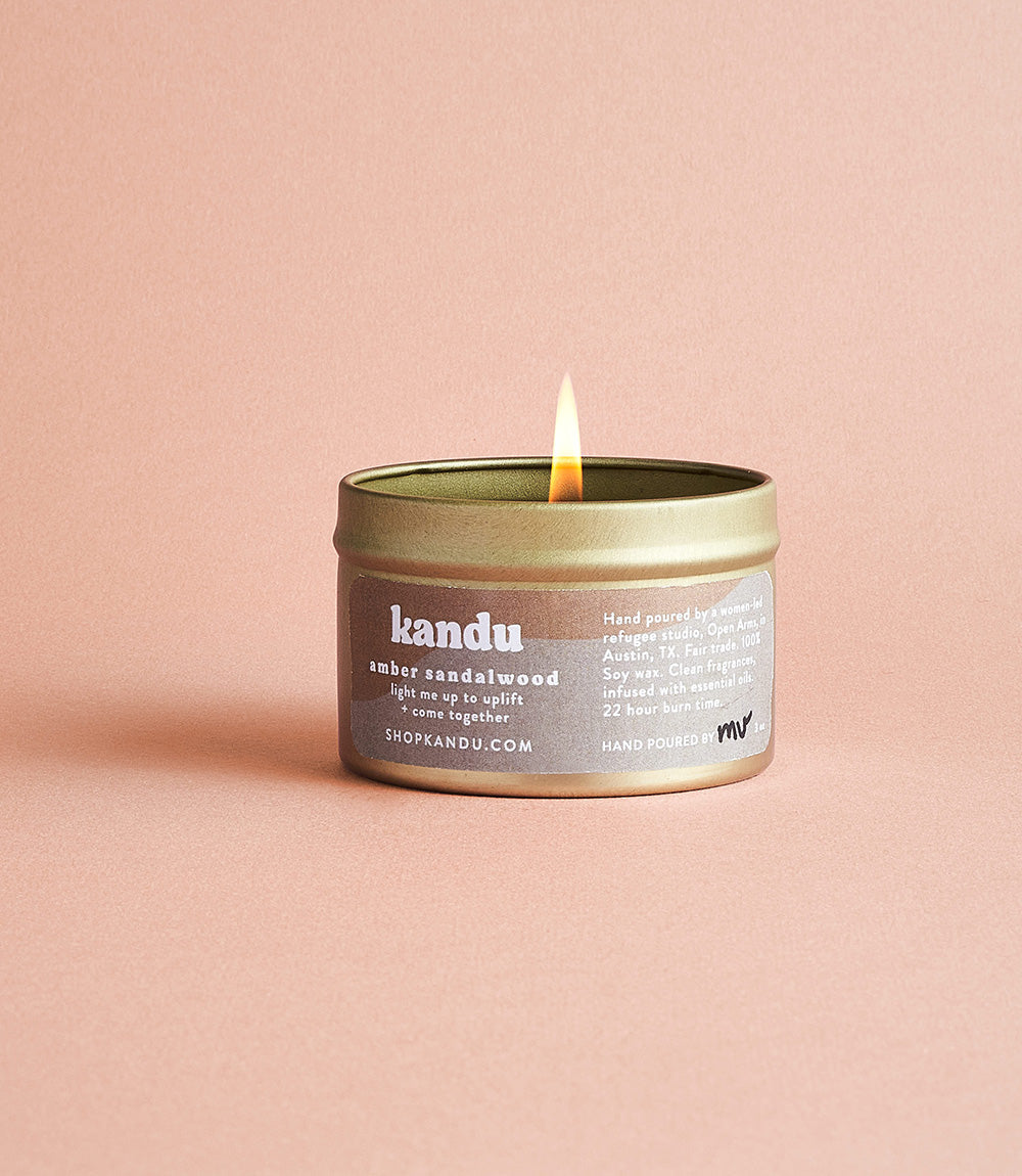 Amber Sandalwood Candle (3 oz)