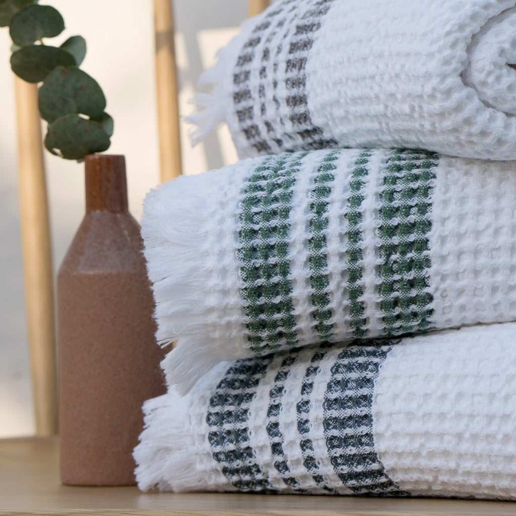 Organic Belgian Waffle Bath Towel - Ink