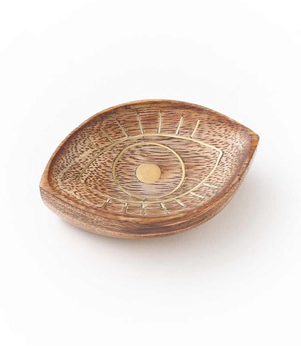 Drishti Evil Eye Trinket Dish with Brass Inlay
