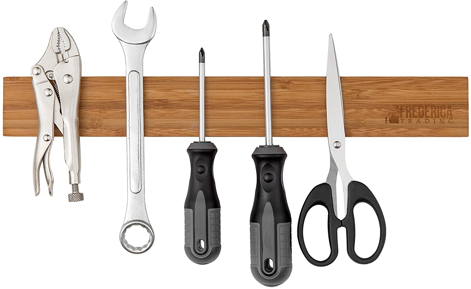 Bamboo Magnetic Knife Strip Holder | Ideal for Knives, Utensils, Cutlery, Scissors & Tools